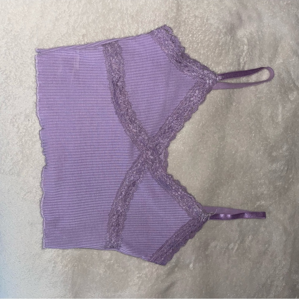 Lavender Lace Trim Camisole